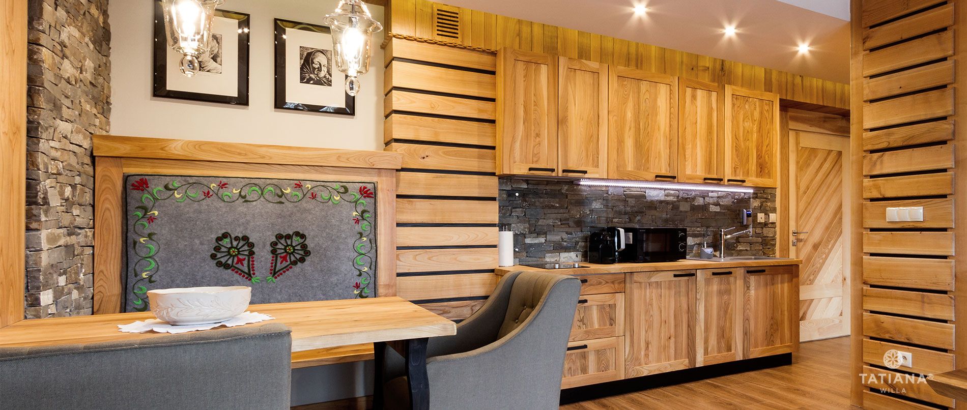 Apartament Czereśniowy- aneks kuchenny