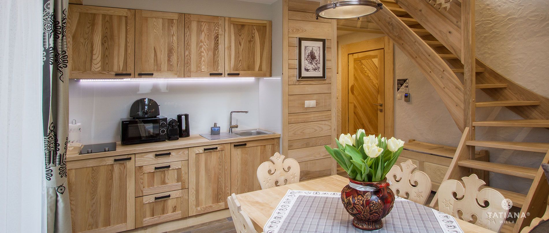 Apartament Jesionowy- aneks kuchenny