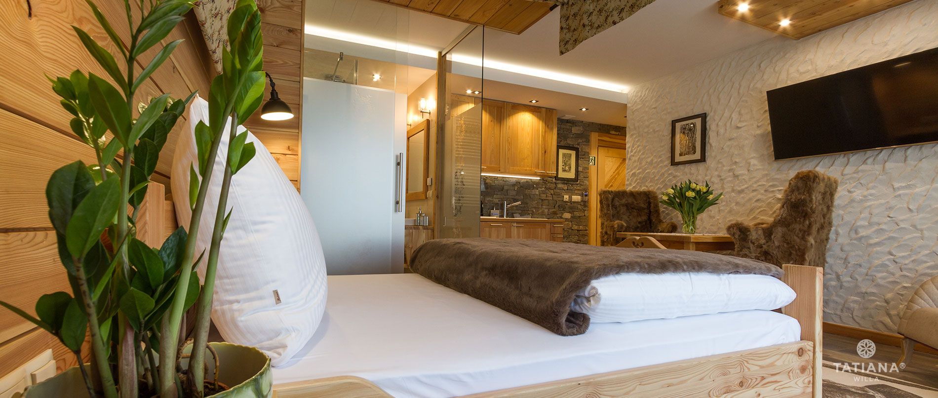 Apartament Modrzewiowy - sypialnia